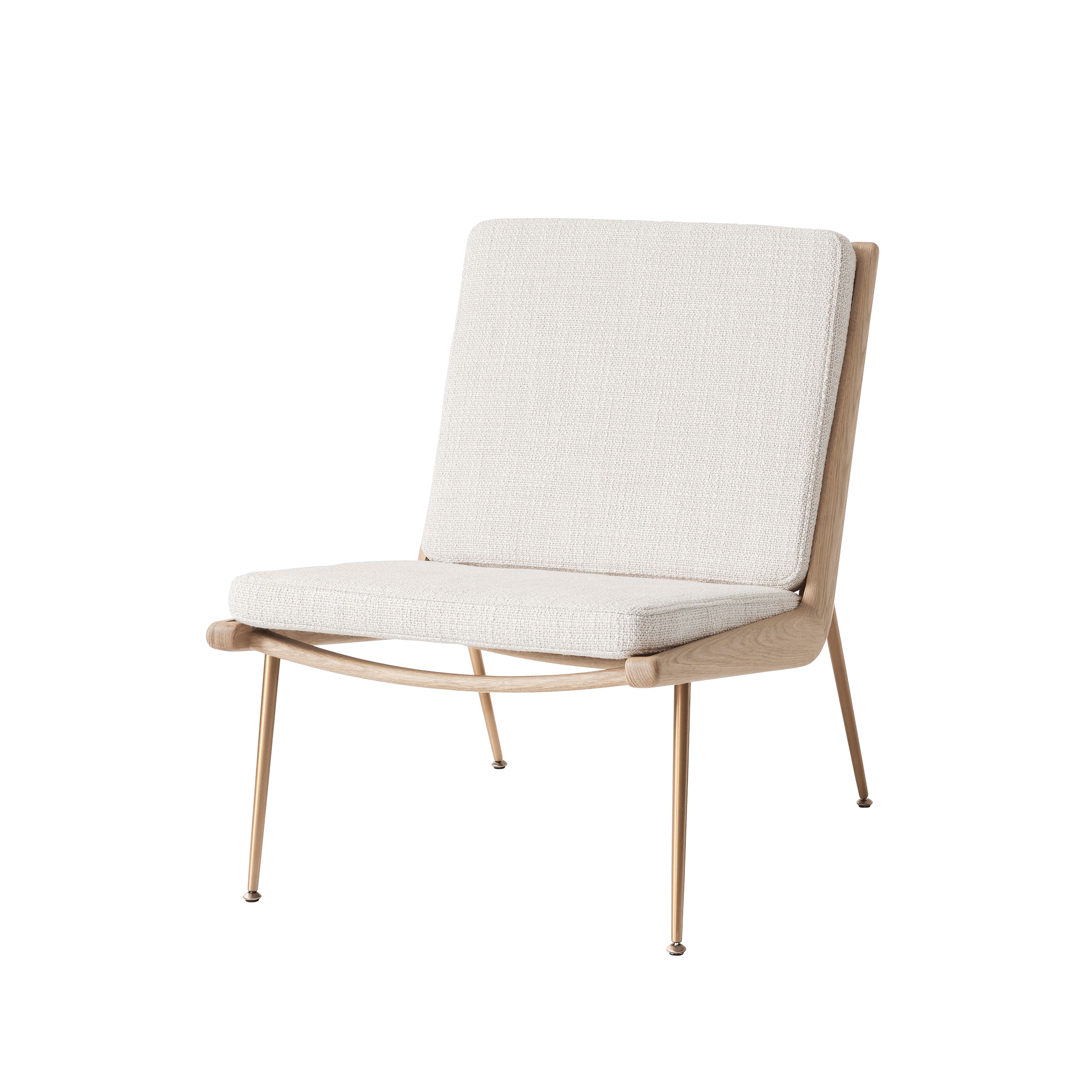 &Tradition Boomerang HM1 Lænestol Hvid Olieret Eg/Loop Cream