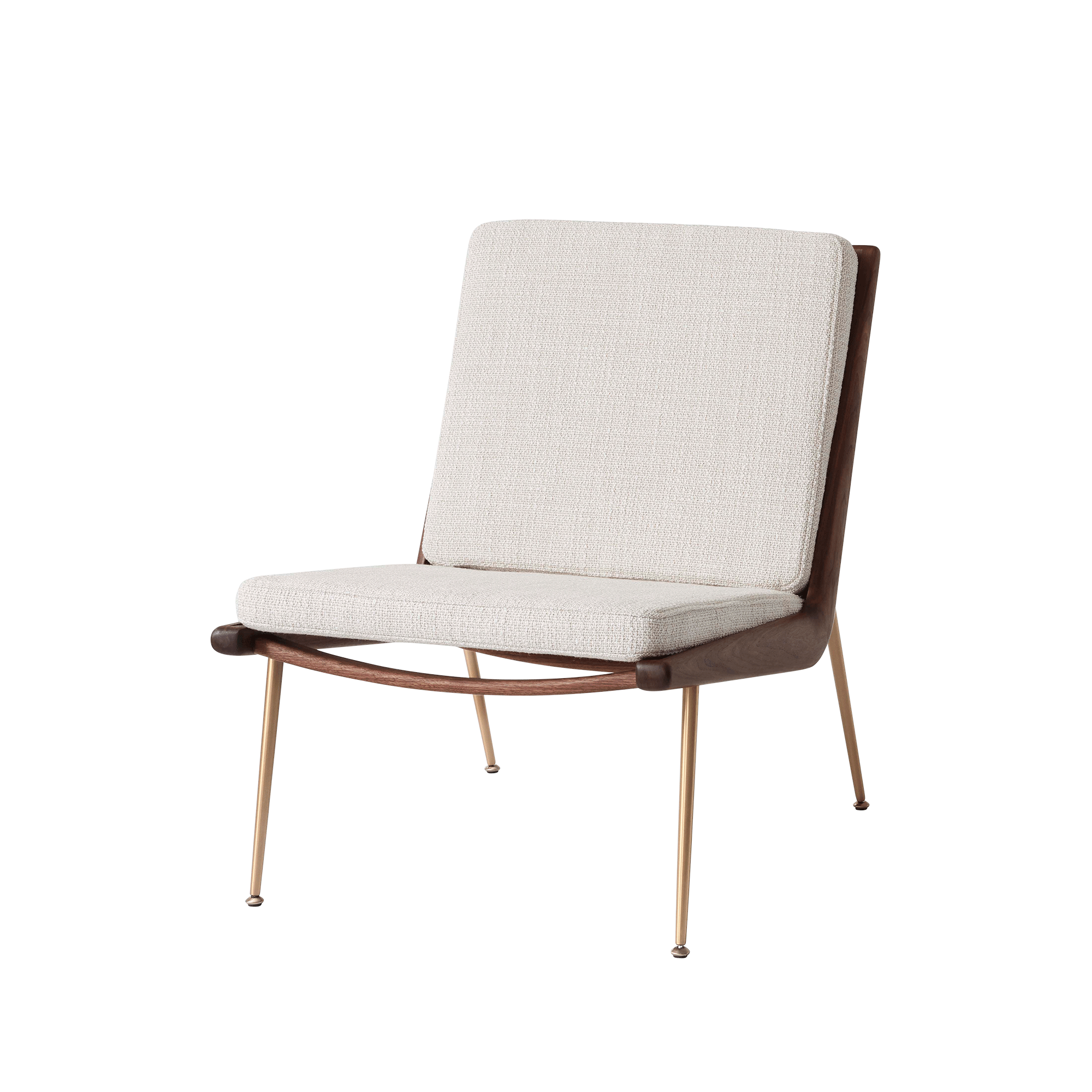 &Tradition Boomerang HM1 Lænestol Valnød/Loop Cream
