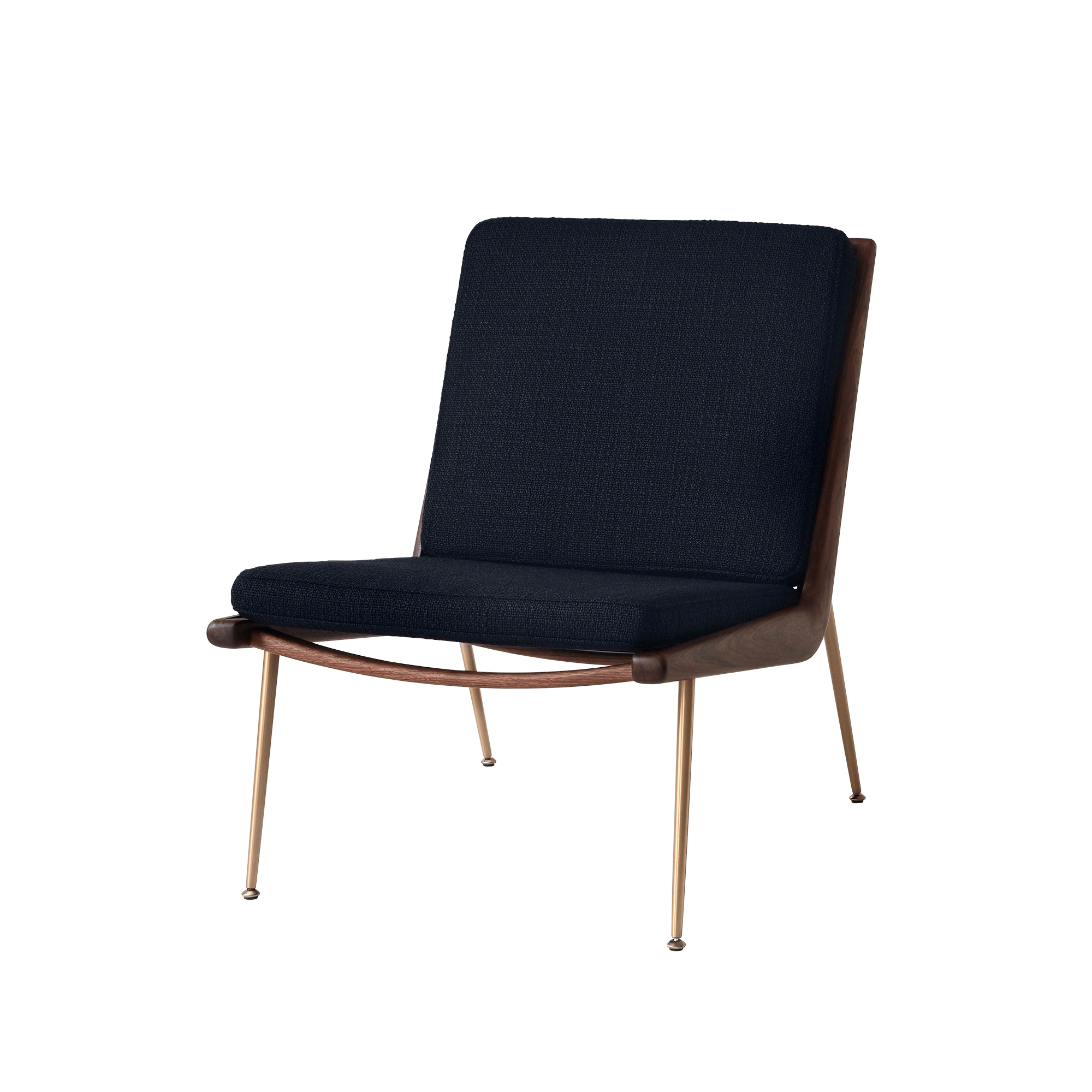 &Tradition Boomerang HM1 Lænestol Valnød/Loop Marine