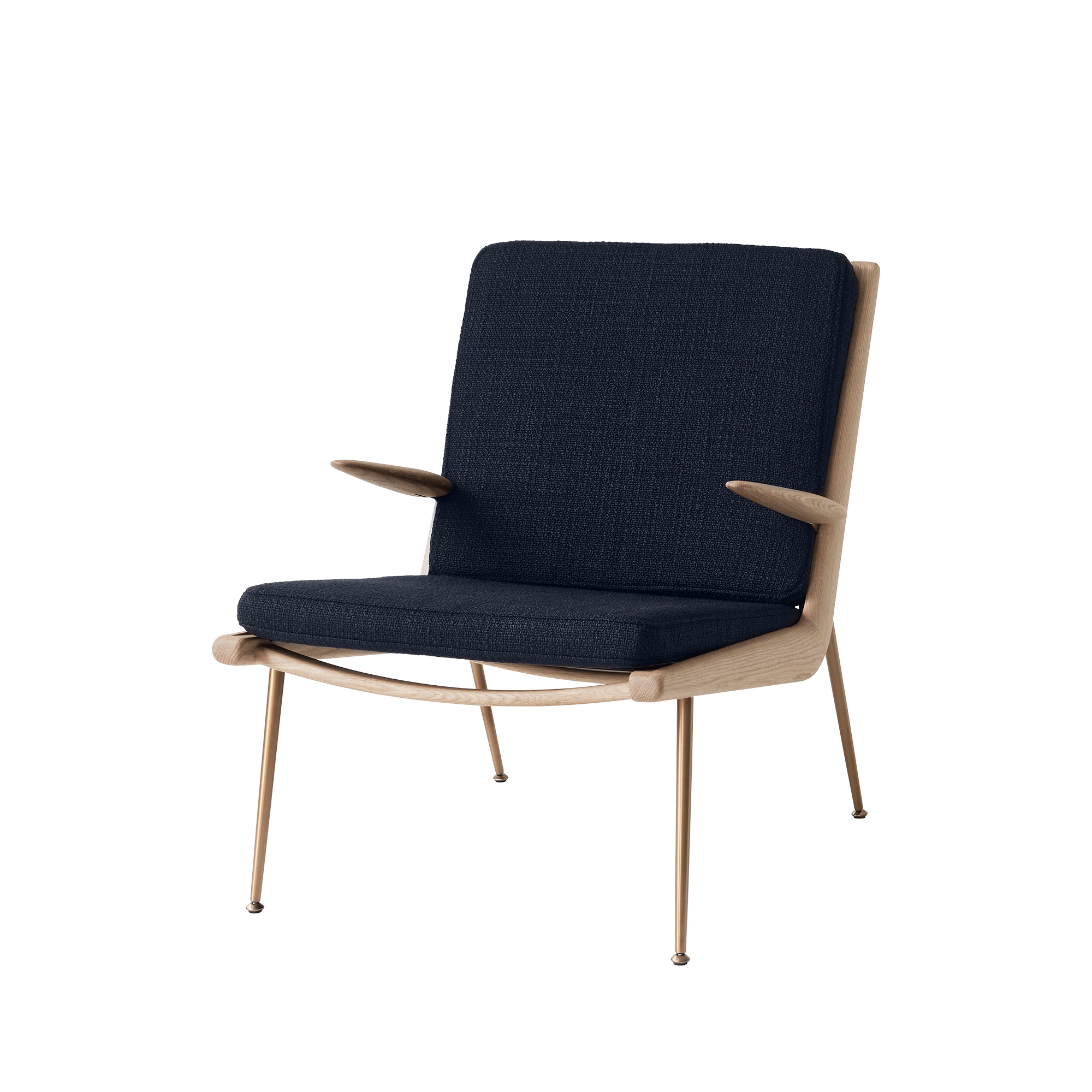 &Tradition Boomerang HM2 Fauteuil M. Accoudoir Chêne Huilé Blanc/Loop Marine