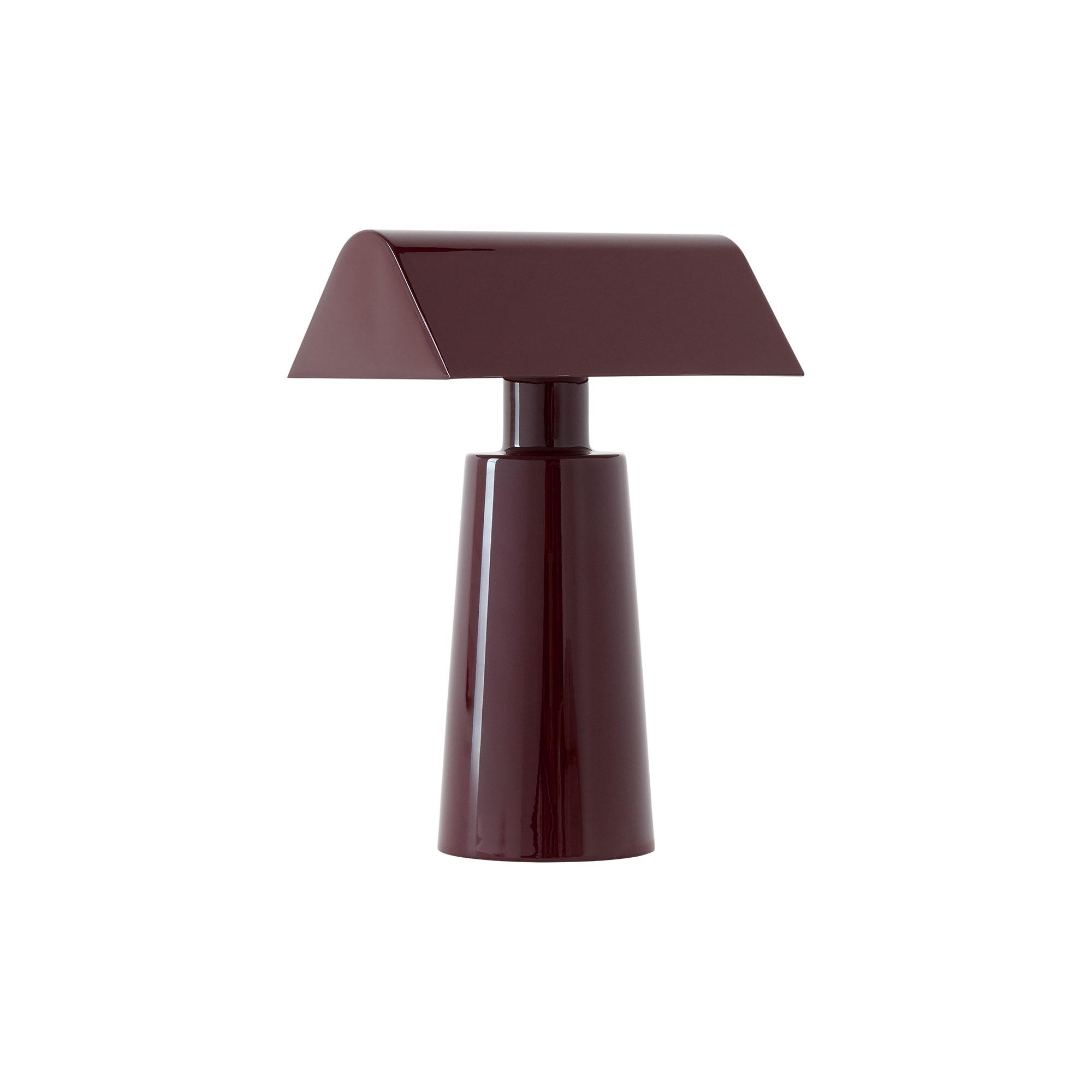 &Tradition Caret MF1 Lampada da Tavolo Portatile Bordeaux Scuro