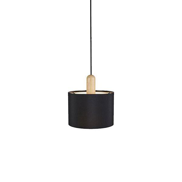 Darø Paso Holz 25 P1 Pendelleuchte Eiche/Schwarz Schwarz Leitung