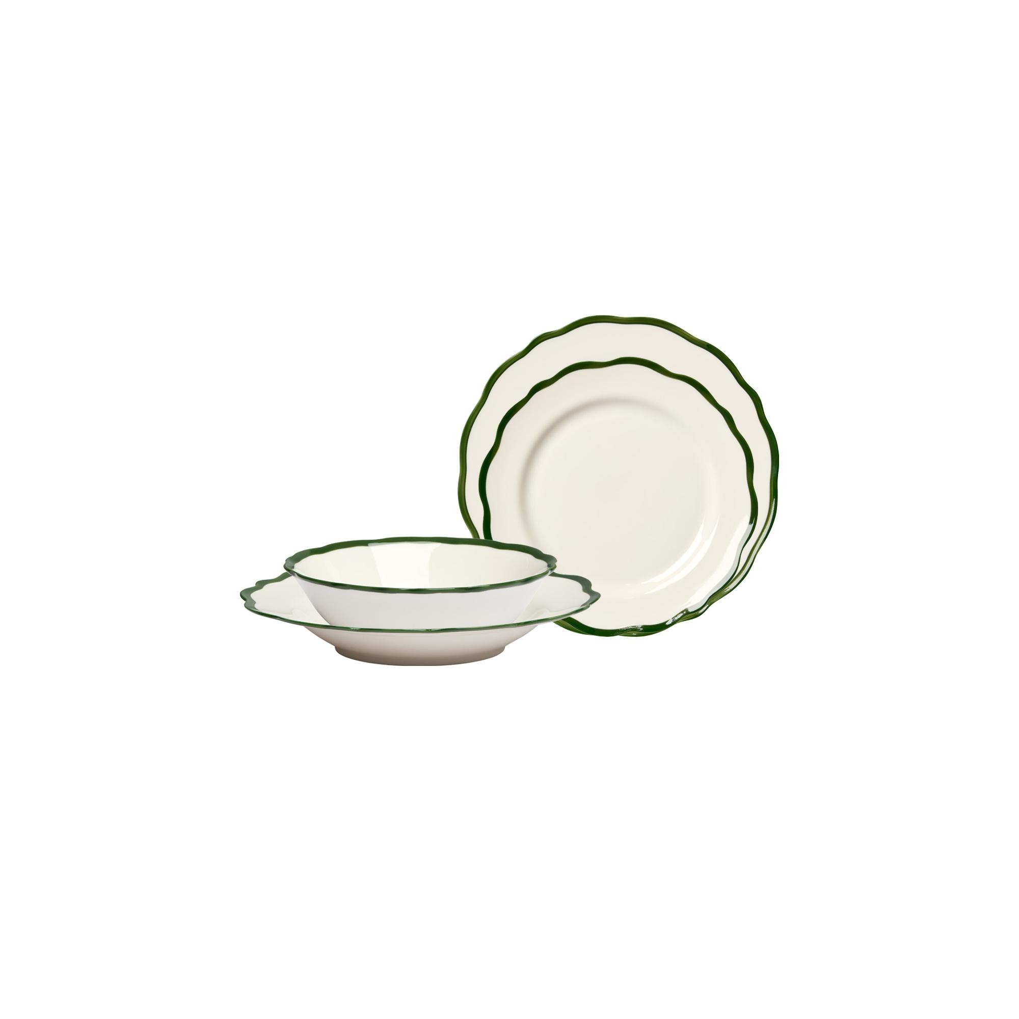 Decotique Fleur Starterset Set van 16 Wit/Donkergroen