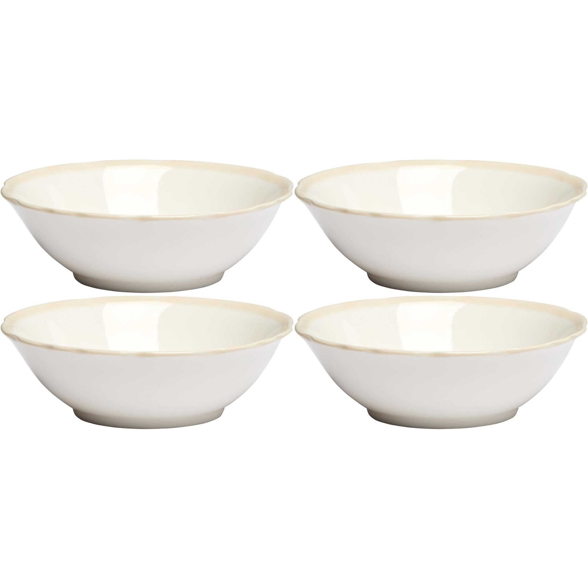 Decotique Fleur Kulho 15 cm 4 kpl setti Valkoinen/Hiekka