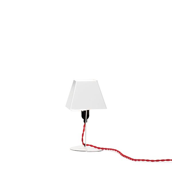 Established & Sons Fold Bordlampe Hvid M. Rød Ledning Lille