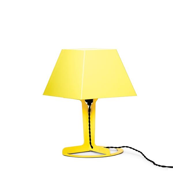 Established & Sons Fold Table Lamp Yellow w. Black Cord Large