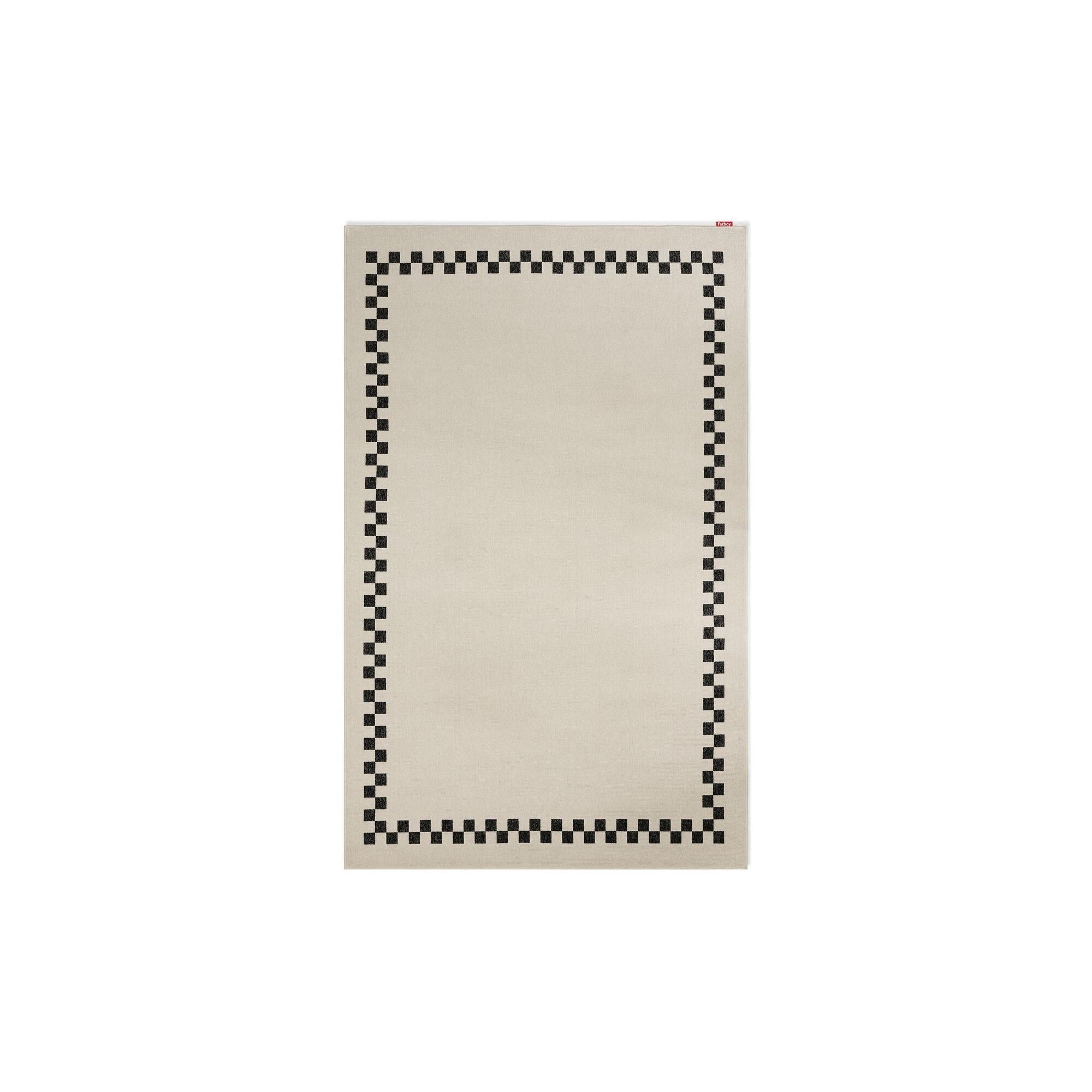 Alfombra Fatboy Carpretty Grand Check 200x302 cm Antracita/ Crema