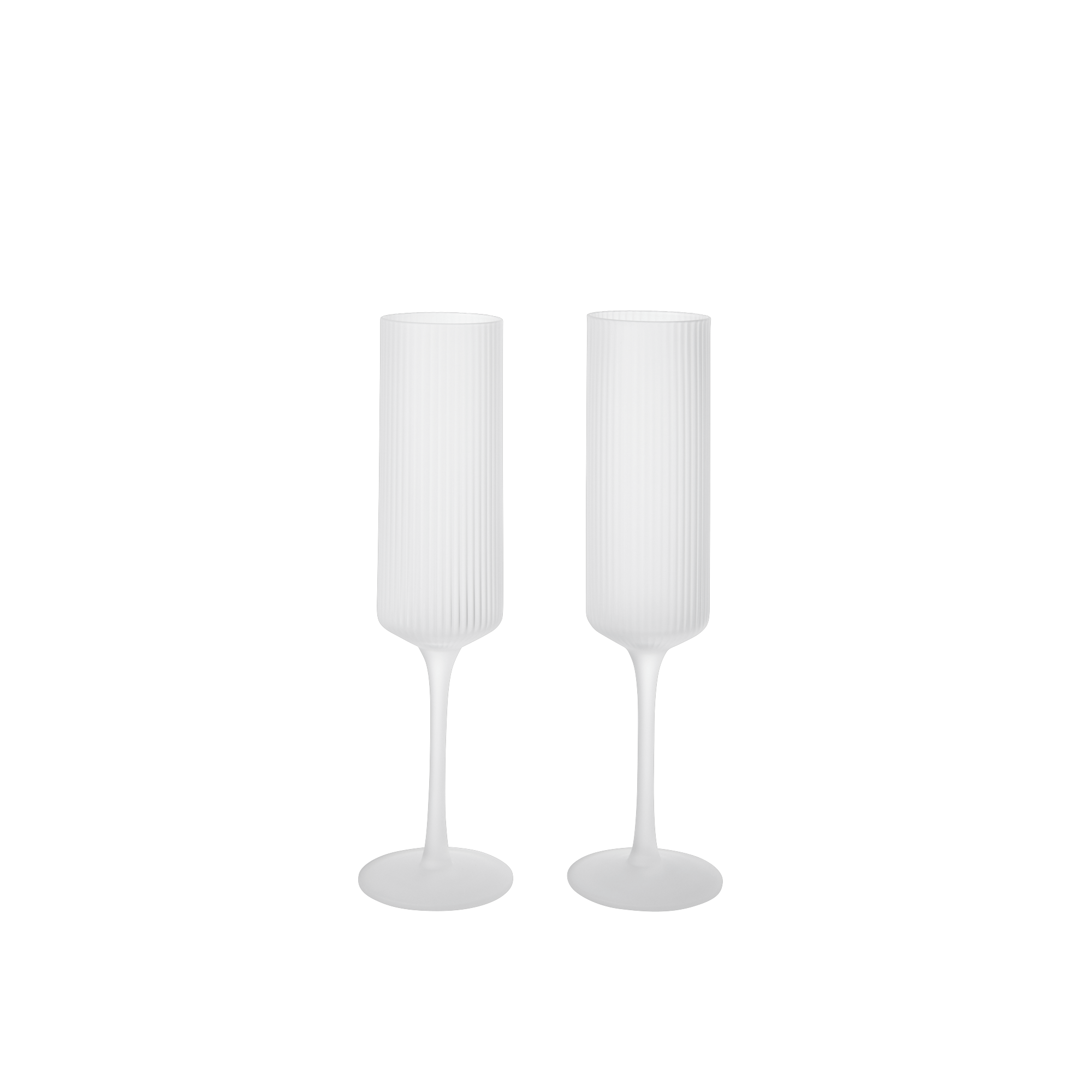 Ferm Living Ripple samppanjalasit 15cl, 2 kpl, himmeä