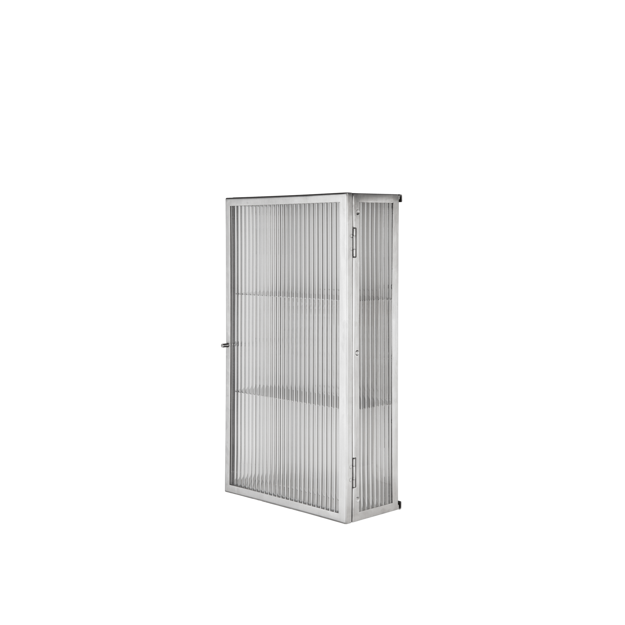 Ferm Living Haze Mobiletto Sospeso in Acciaio Inox/vetro Scanalato