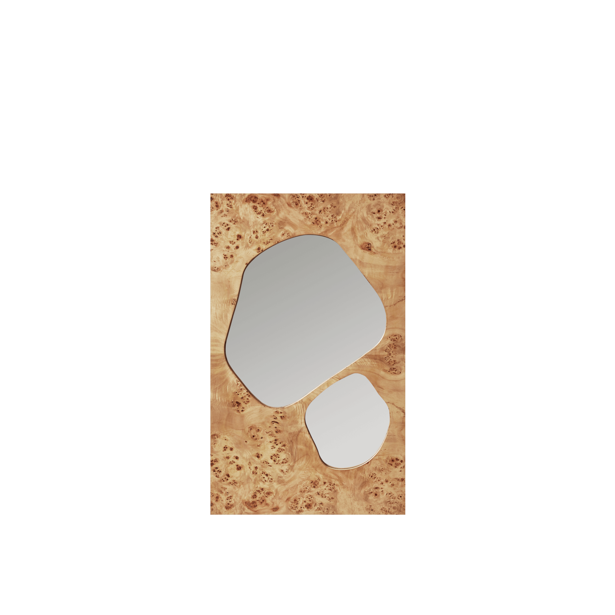 Espejo Ferm Living Folia H82 Madera de Raíz Natural