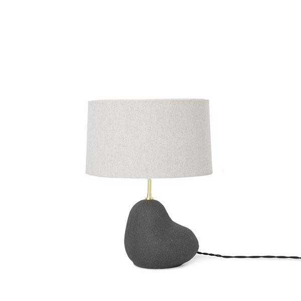 Ferm Living Hebe Lampe à Poser Petit Noir avec Abat-jour Blanc