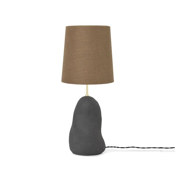 Ferm Living Hebe Lampe à Poser Moyen Noir avec Abat-jour Brun