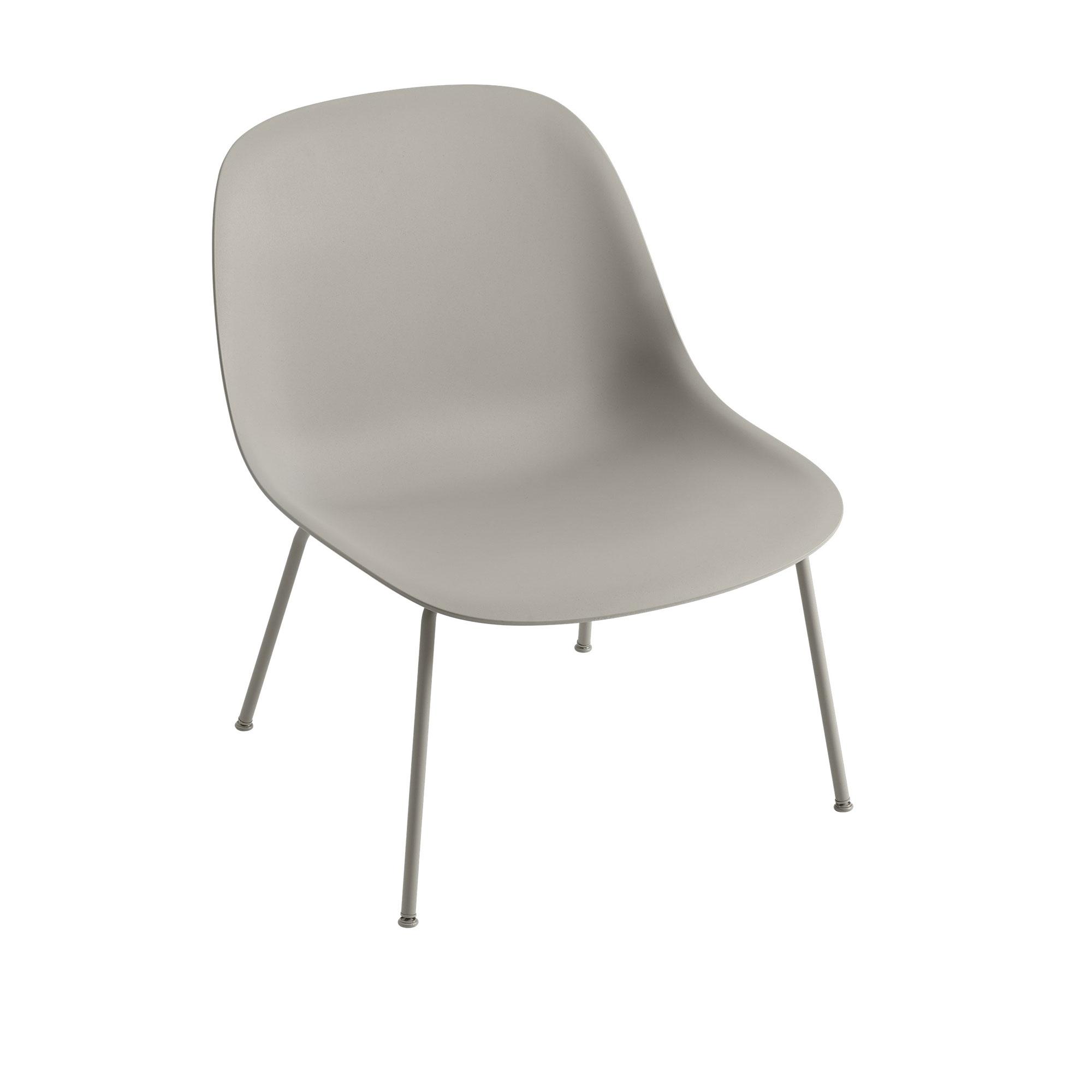 Muuto Fiber Armchair w. Tube Base Gray/ Gray