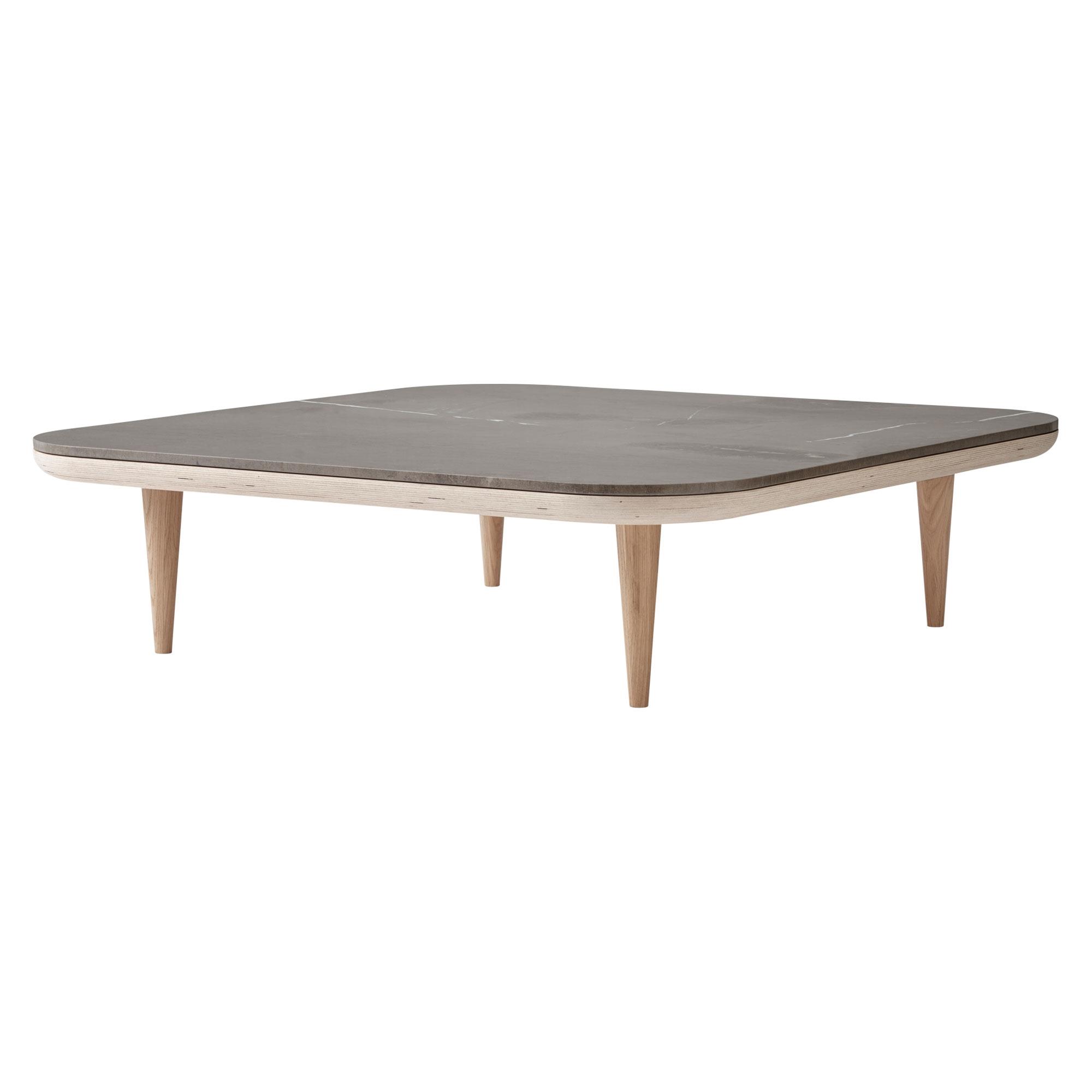&Tradition Fly SC11 Table Basse Chêne Huilé Blanc/Marbre Azul Valverde