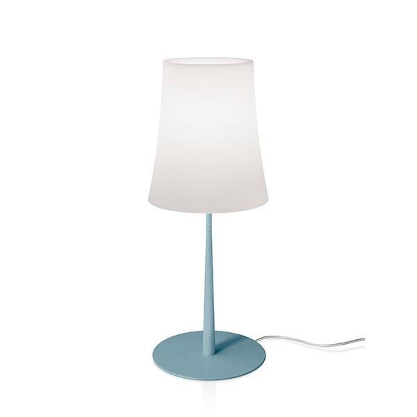 Foscarini Birdie Easy, Lámpara de Mesa Grande Azul Claro