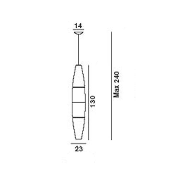 Foscarini Havana Mono Takpendel Skiss