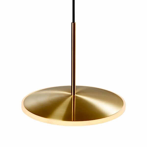 Graypants Chrona Dish 10 Horizontal Pendant Brass