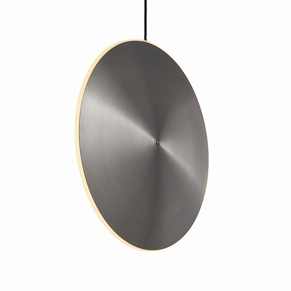 Graypants Chrona Dish 17 Vertical Pendant Brushed Steel