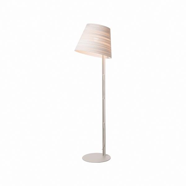 Lampadaire Inclinable Scraplight de Graypants, Blanc