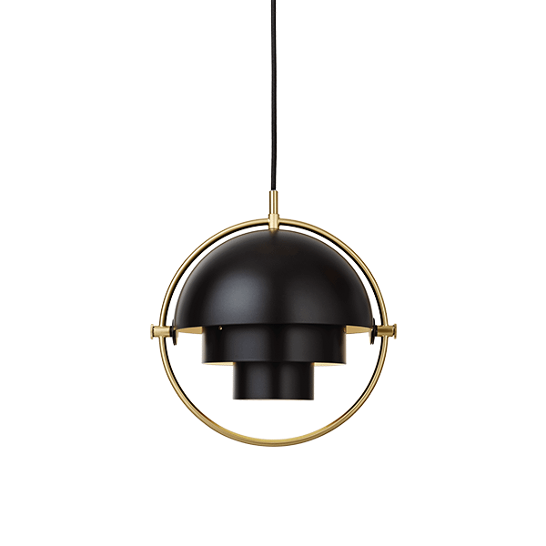 GUBI Multi-Lite Lampadario Ottone E Nero Piccolo