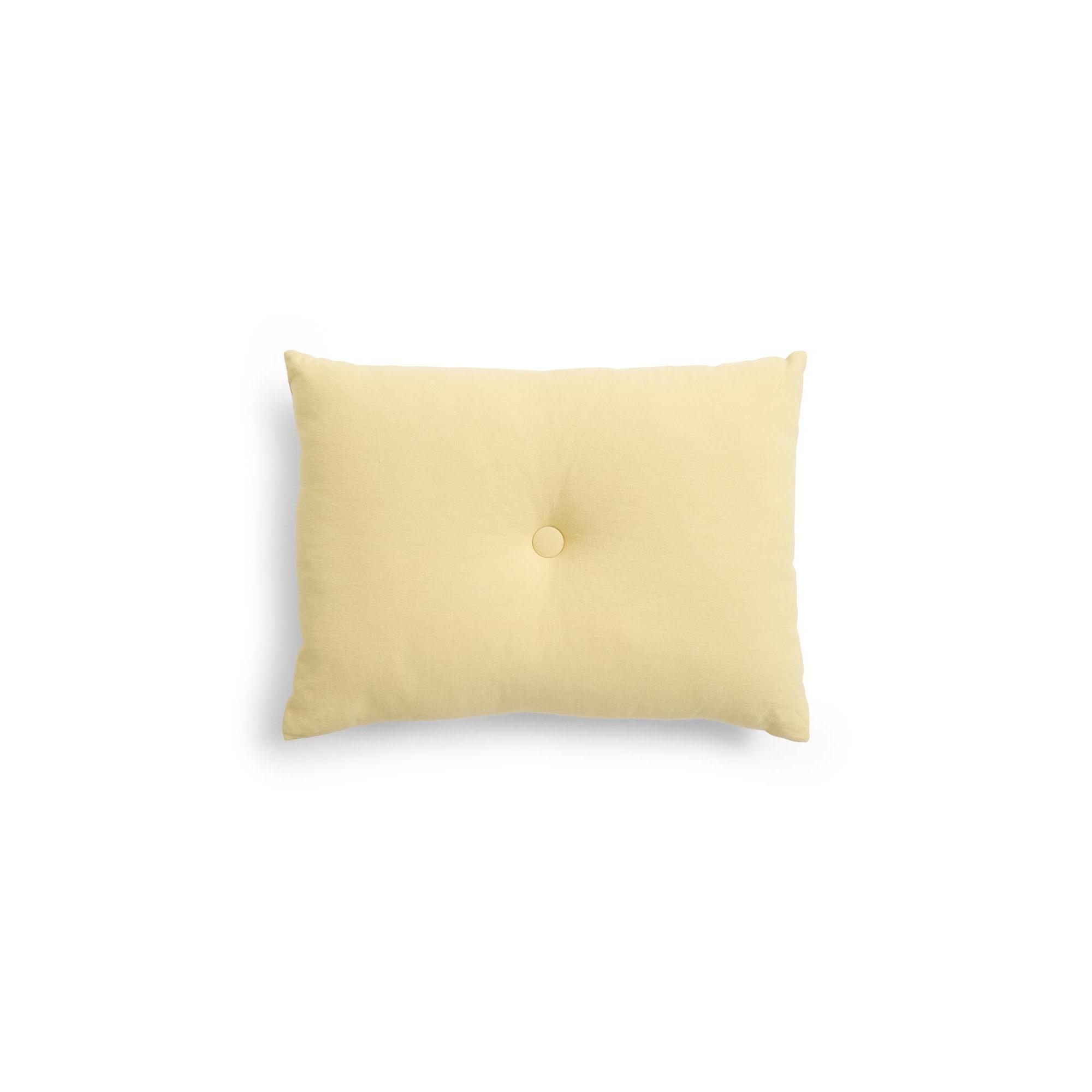 HAY Dot Linen Cushion 60x45 Soft Yellow
