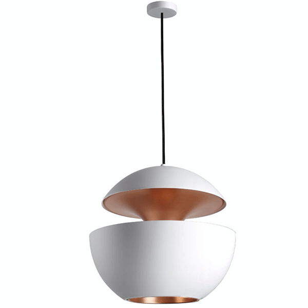 Here Comes The Sun Pendant White & Copper Ø55 cm