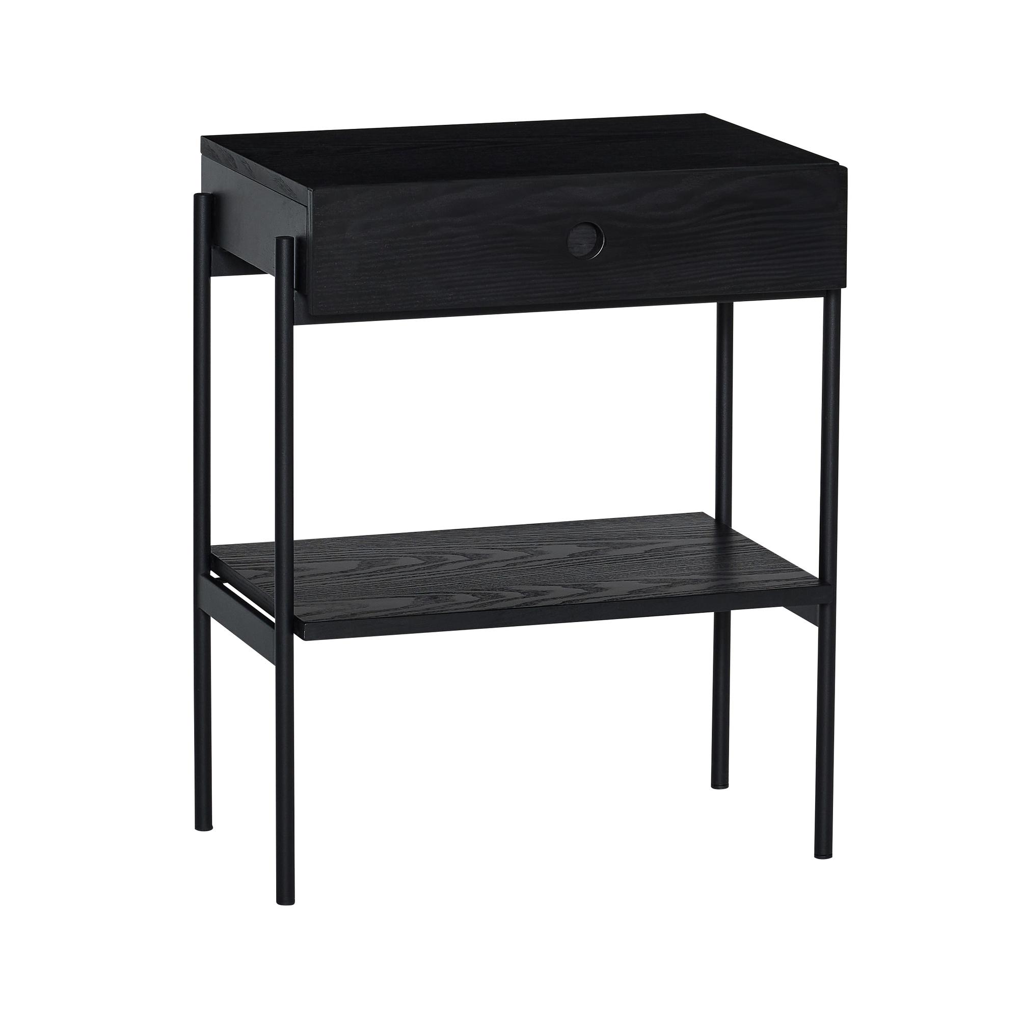 Hübsch Noir Bedside Table Black