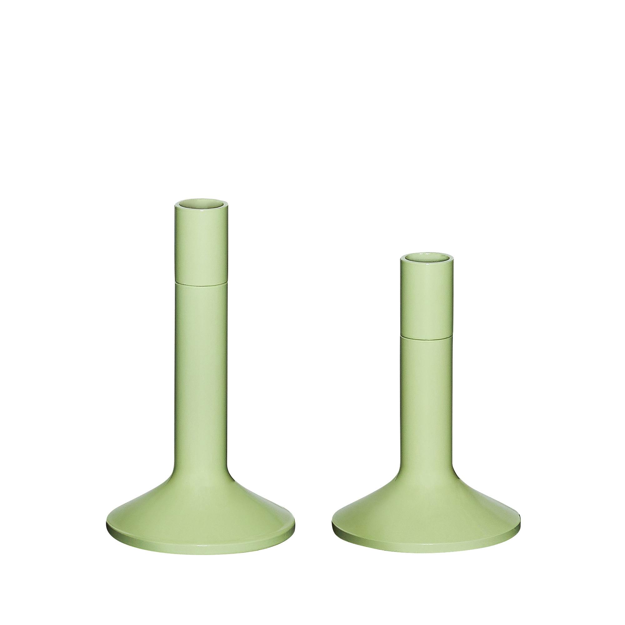 Hübsch Kindred Candle Holder Set of 2 Light Green