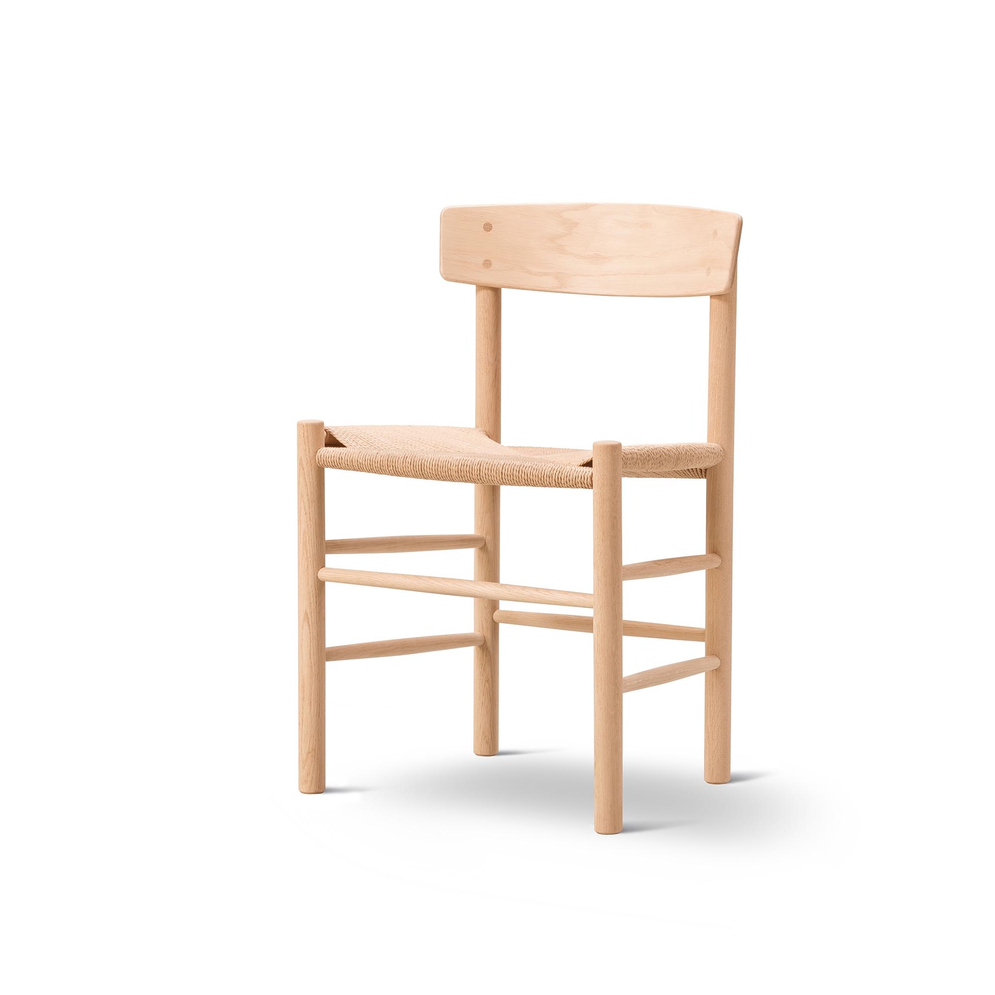 Fredericia Furniture Mogensen J39 Matbordsstol Ljusoljad ek/Pappersgarn