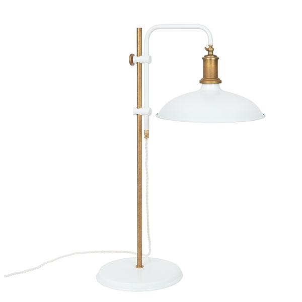 Konsthantverk Kavaljer Bordslampa - Matt Vit & Rå Mässing