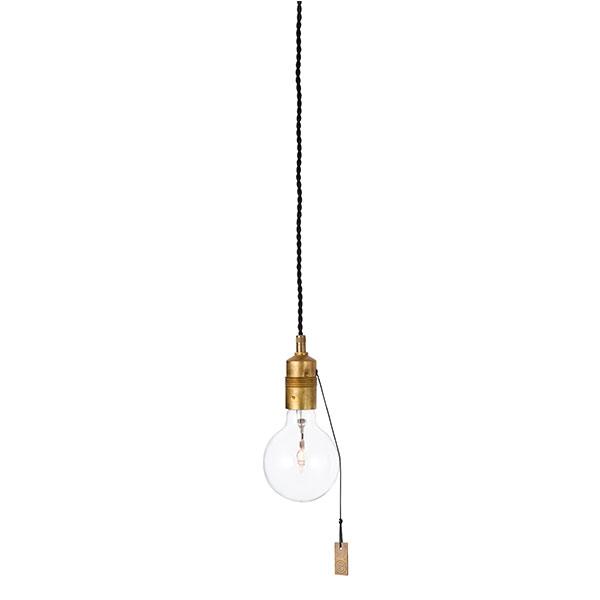 Konsthantverk Singel Pendant - With Cord & Raw Brass