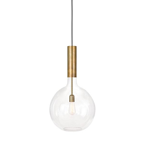 Konsthantverk Rosdala Large Pendant - Clear Glass & Raw Brass