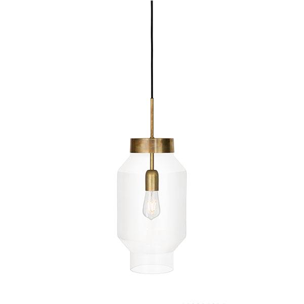 Konsthantverk Fenomen Large Pendant - Clear Glass & Brass