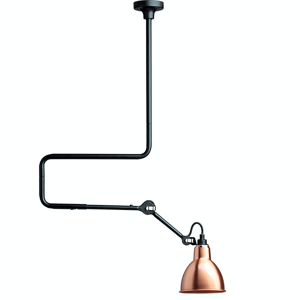 Lampe Gras N312 ceiling lamp mat black & copper