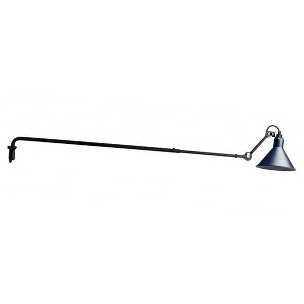 Lampe Gras N213 Wall Lamp Mat Black & Mat Blue