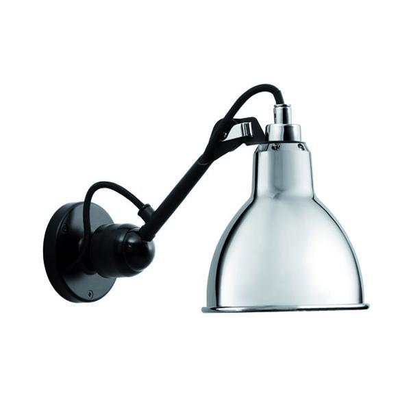 Lampe Gras N304 Wandlamp Met Zwart&Chroom Hardwired
