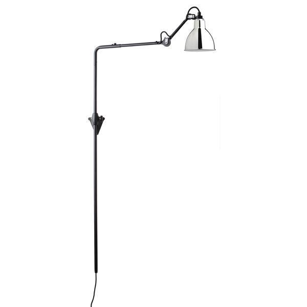 Lampe Gras N216 Væglampe Krom & Mat Sort