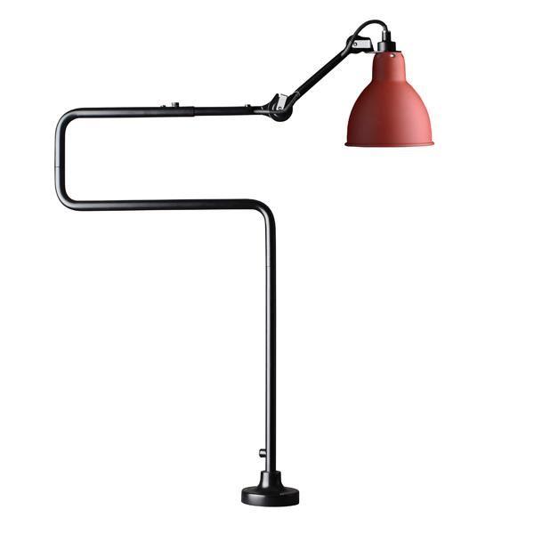 Lampe Gras N211/311 Bordslampa Matt Svart & Matt Röd