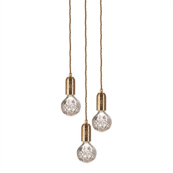 Lee Broom Crystal Bulb Taklampa 3 St Transparent/ Mässing