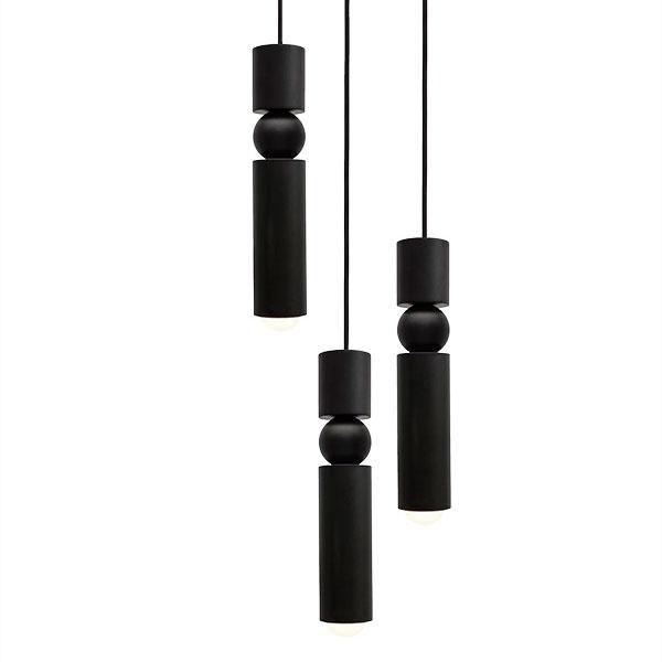 Lee Broom Fulcrum Pendant 3 Pcs Matt Black