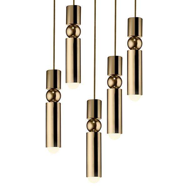 Lee Broom Fulcrum Pendant 5 Pcs Gold