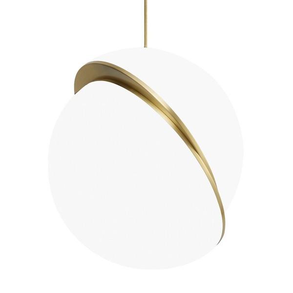 Lee Broom Crescent Light Pendant Opal/Brass