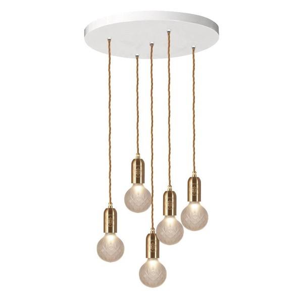 Lee Broom Crystal Bulb Taklampa 5 St Matt/Mässing