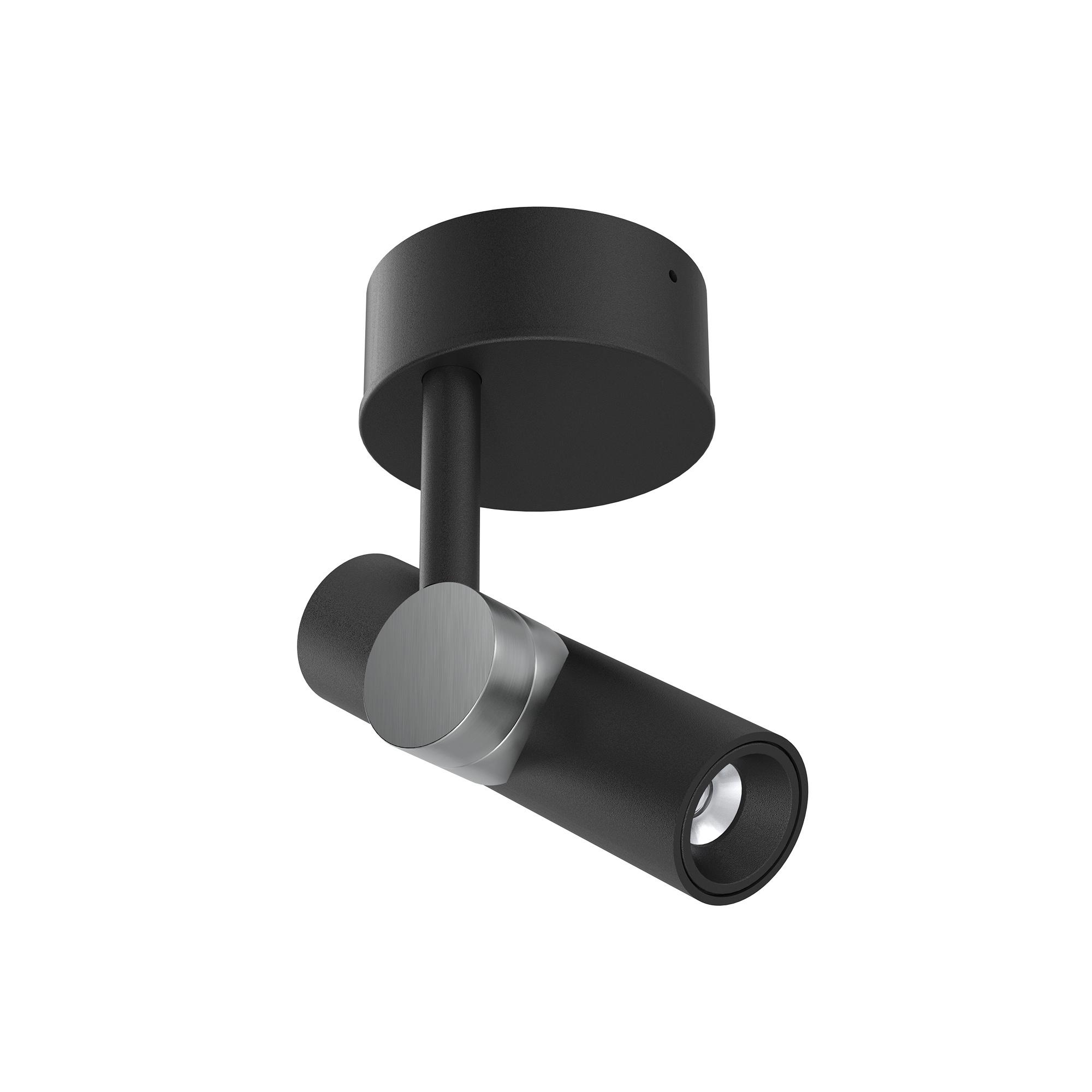 Lámpara de pared Linea Light Goose Ø14 Negro/Níquel Pulido