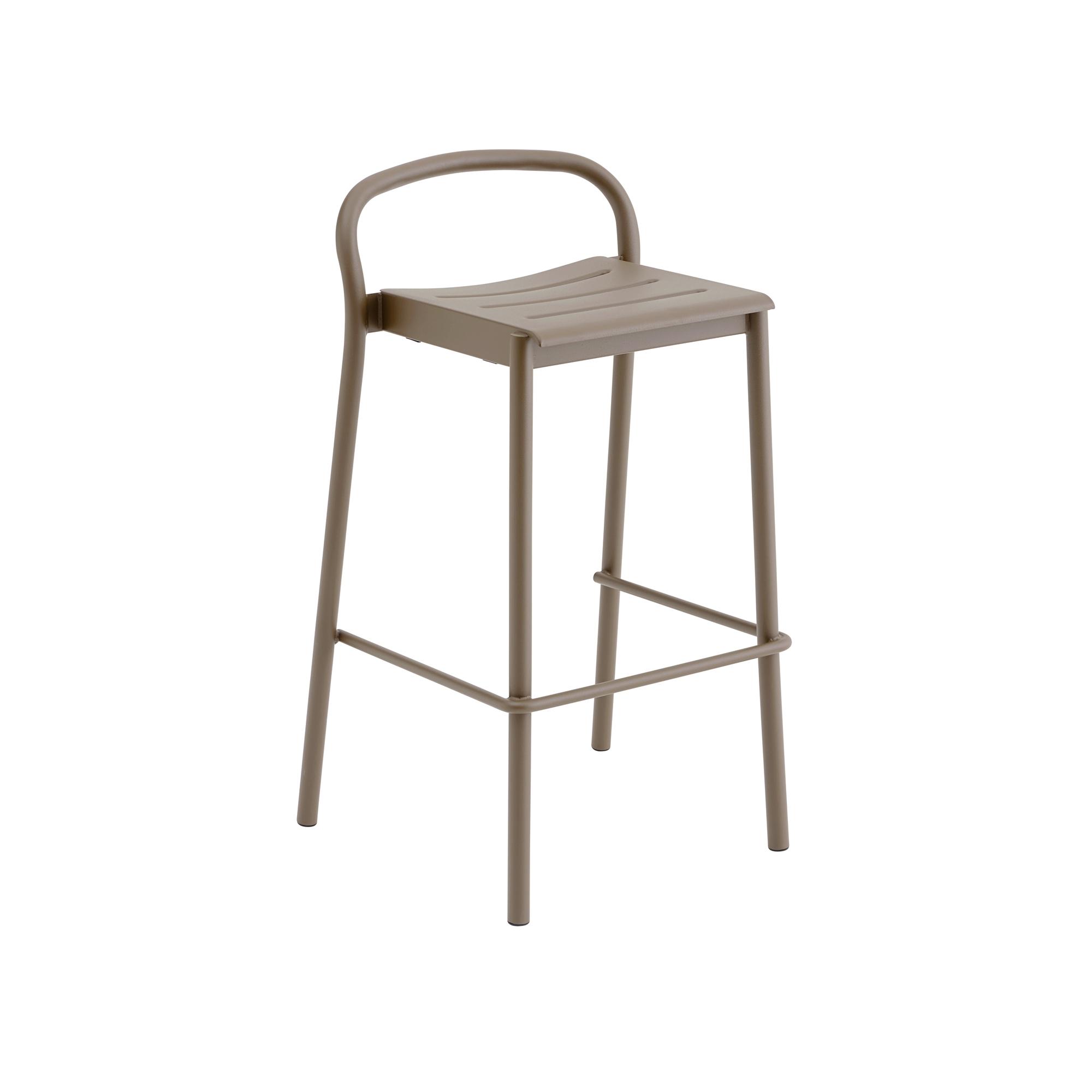 Muuto Linear Steel Bar Stool 75 cm Taupe