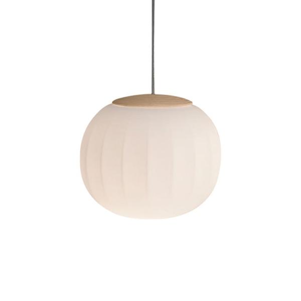 Luceplan Lita Suspension Ø18 Opale & Frêne