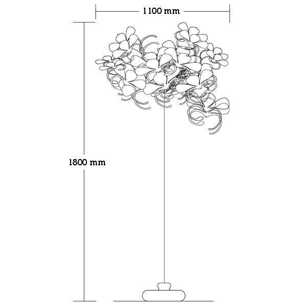 Marc Pascal Orchid Gulvlampe Strektegning