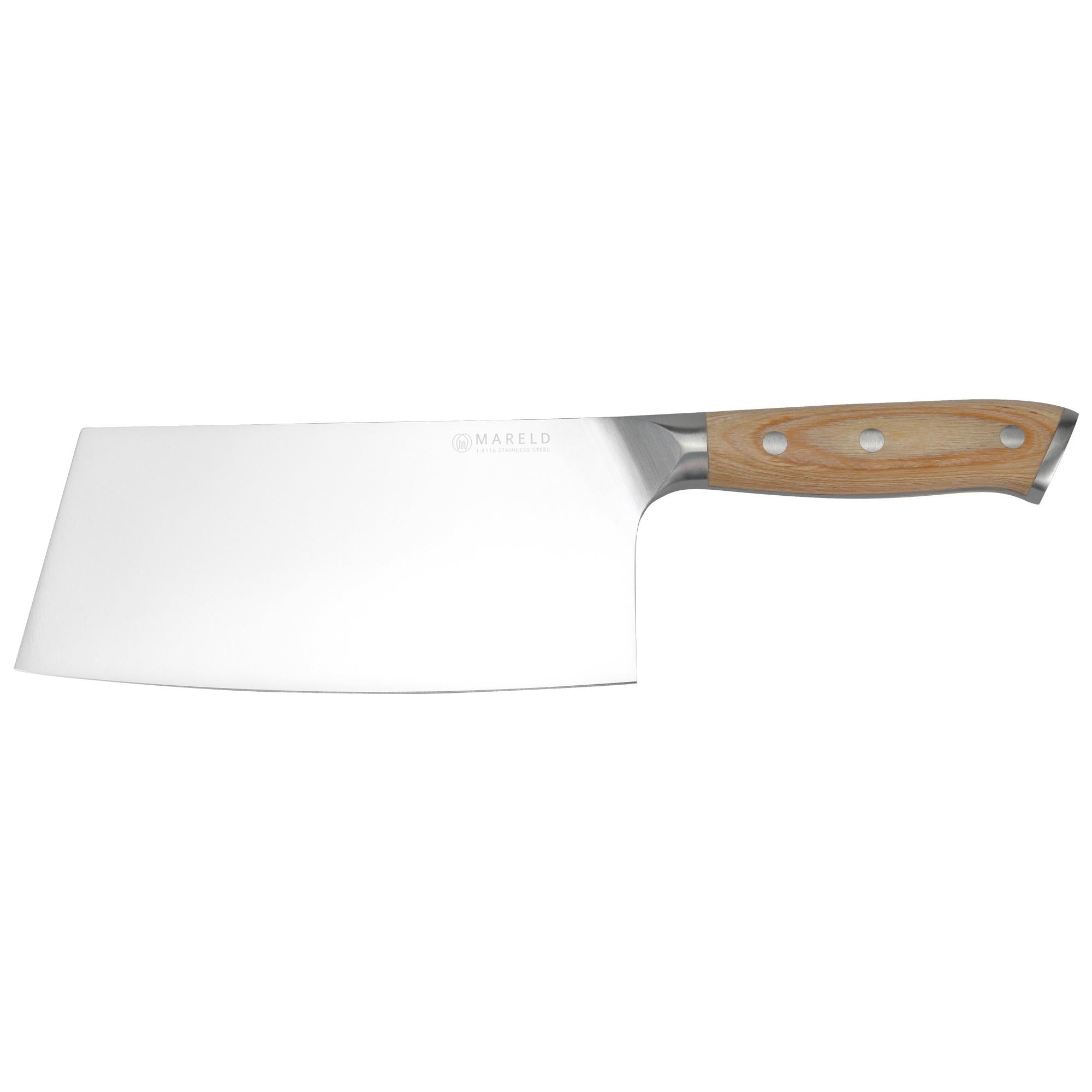 Mareld Europeisk Kjøttøkskniv 18 cm Lyst Tre