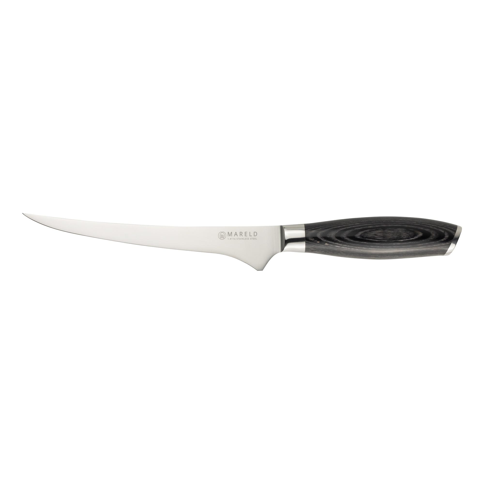 Mareld Akio Japans Flexibel Fileermes 19 cm Zwart