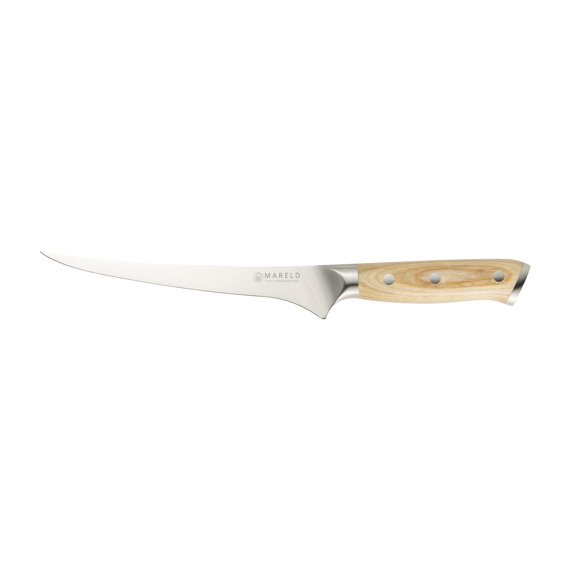 Mareld Europees Fileermes 19 cm Licht Hout